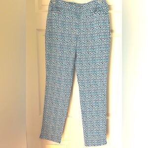 Chico’s So Slimming Brigitte Print Ankle Pants, NWT, US Size 0R
